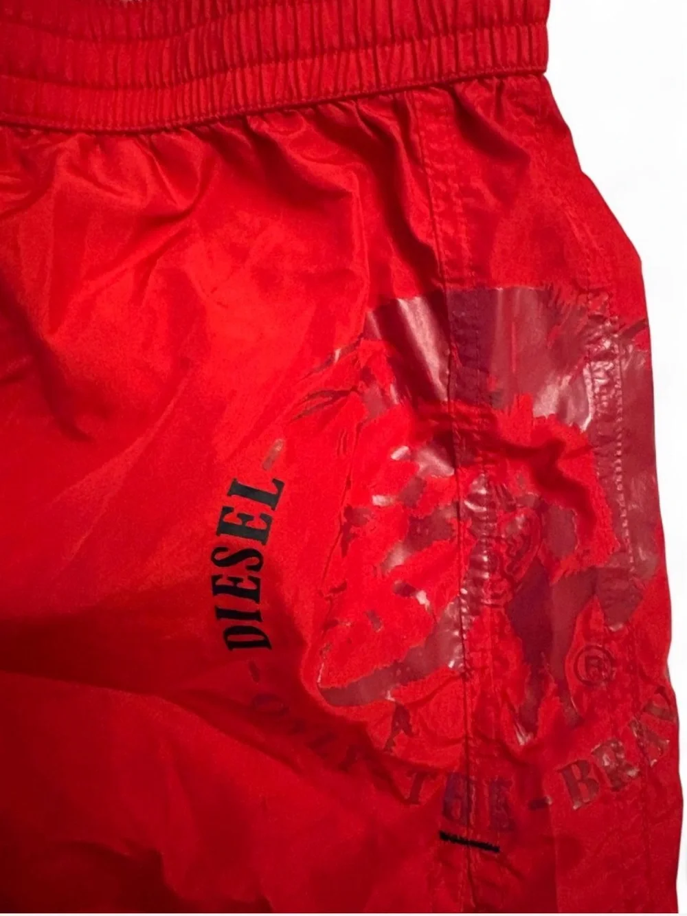 Diesel Beachwear Red Mesh-Lined Swim Shorts